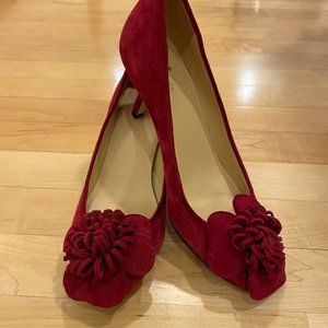 Kate Spade Bloom Flower Suede Heels | Size 7M